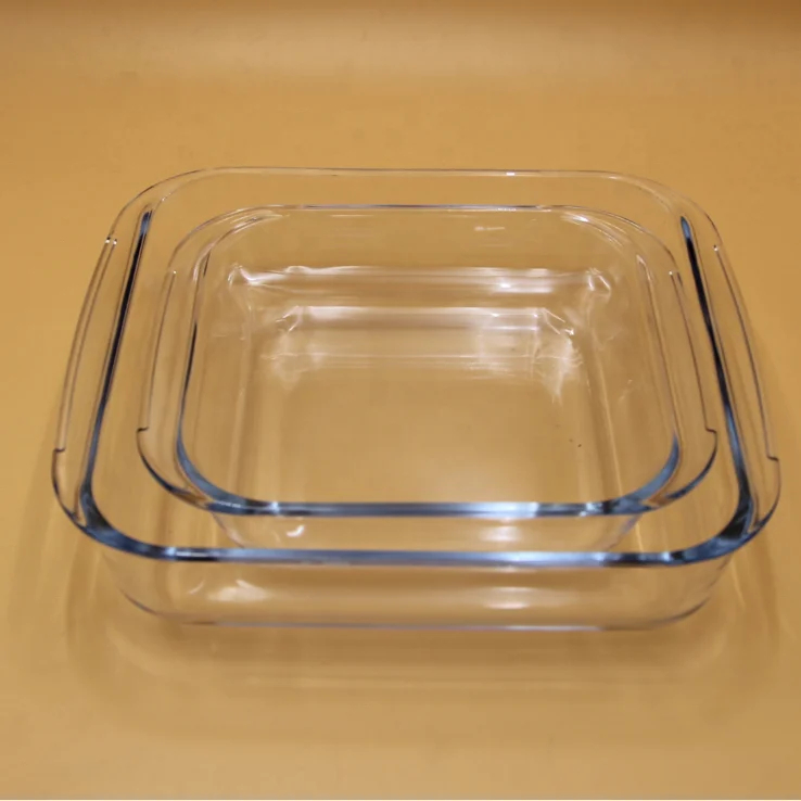 Cheap Square Oven safe borosilicate glass bakeware baking dish