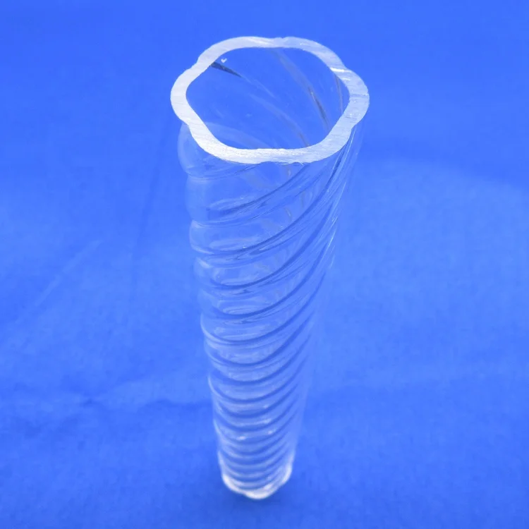 spiral PMMA tube, spiral tube clear acrylic vase tube