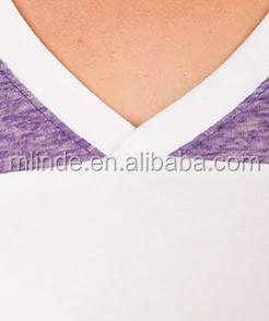 100% Polyester V-neck T-shirt Wholesale Custom Made in China Fashion Apparel District Juniors Varsity Bulk V-Neck T-shirt