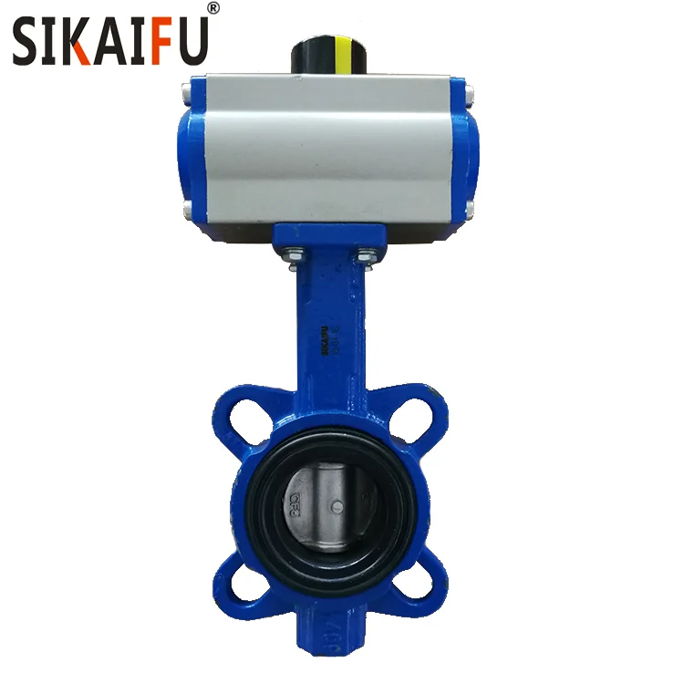 Wholesale Wafer Type DN50 Stainless Steel Pneumatic Butterfly Valve