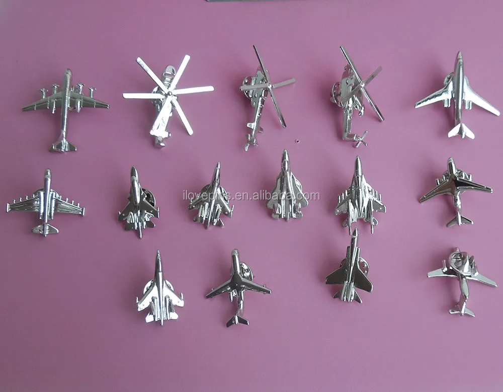 custom various design metal 3d airplane lapel pin/pilot pins
