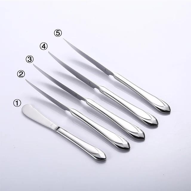 
housewares flatware dinner knives customized with logo stainless steel cutlery knives high quality tableware knives 