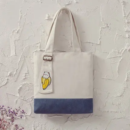 Eco friendly recycled colorful tote shopping cotton canvas bags