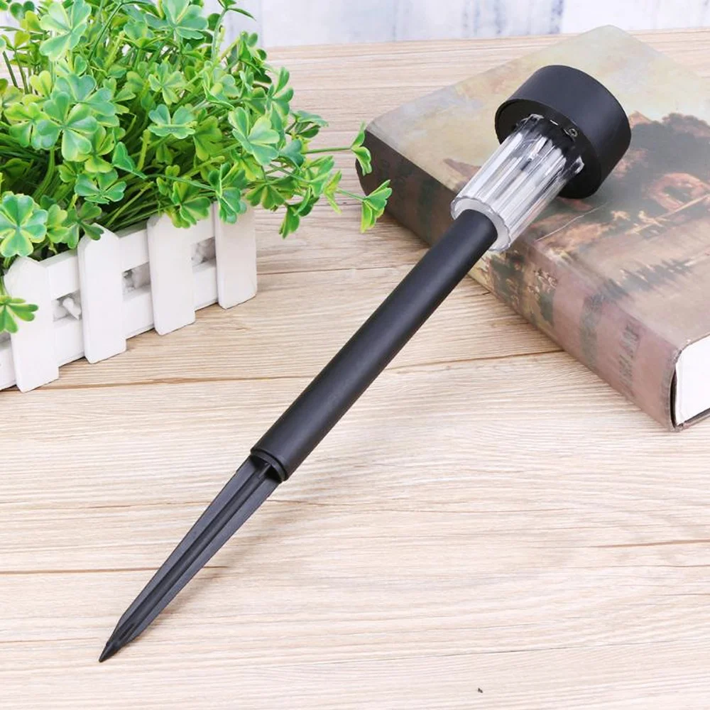 
New Hot Useful Outdoor Black High Lumen Led Solar Bollard Lights For Landscape Pole Path Garden Decking Lamps 