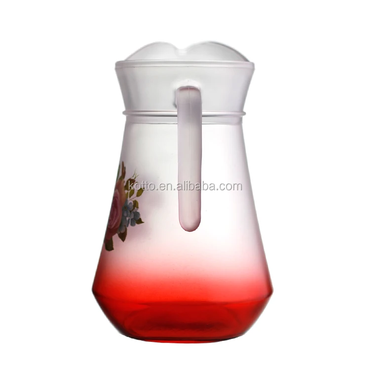 
7pcs color sprayed frosted Glassware set glass water jug + cup glasses wholesale 