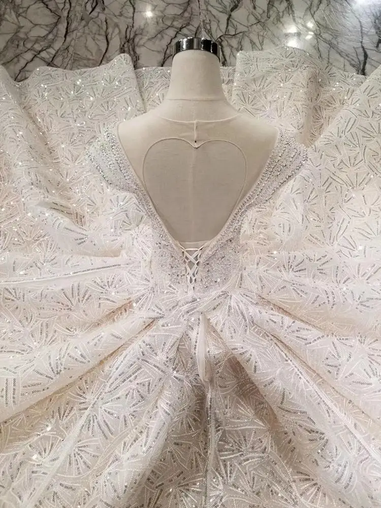
HTL001 real high quality sexy deep v neck keyhole back wedding dress bridal gown 
