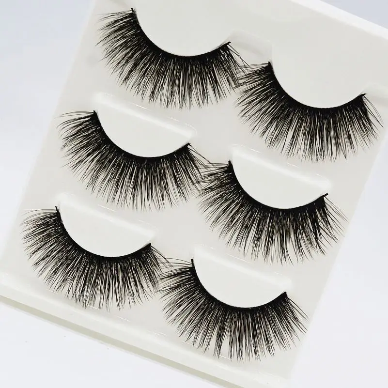 New product square logo box mink fur eyelashes