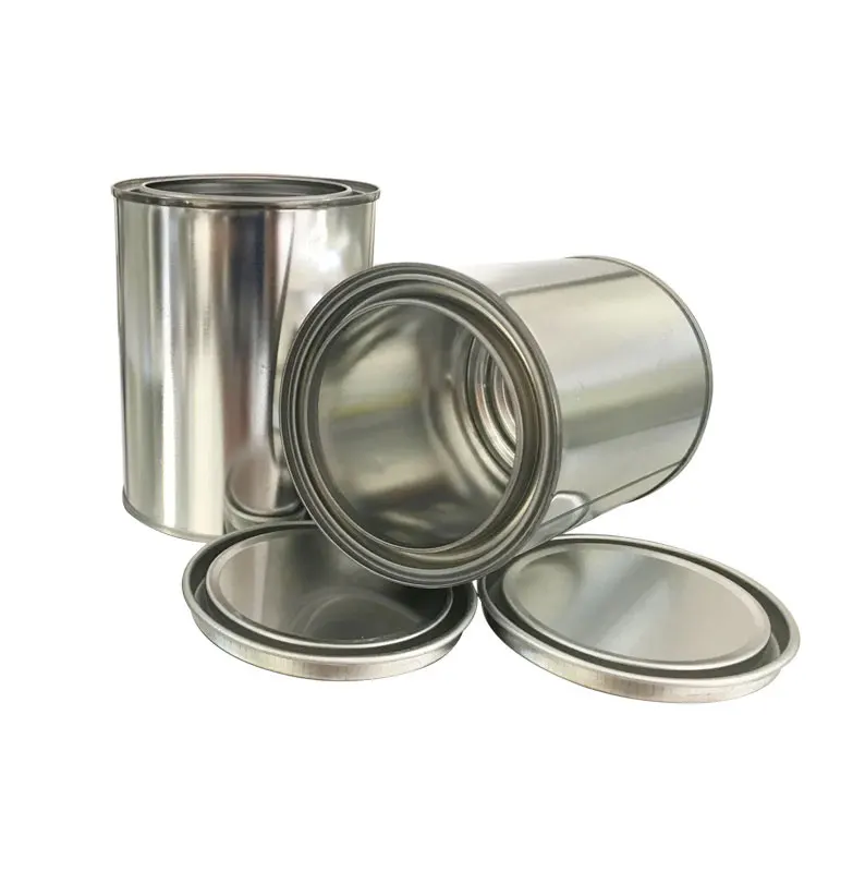 1 liter round paint can with lever lid,1 quart metal tin can,iron tins for ink