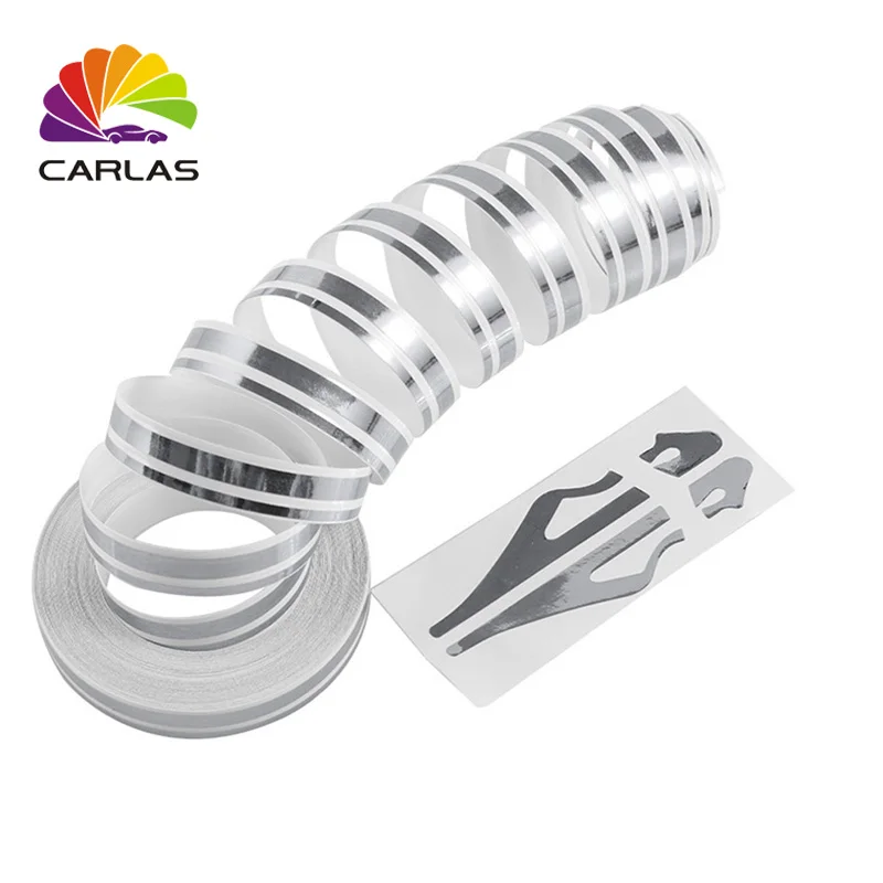 Carlas Double Pin Stripe Striping Tape Body Door Decals Stickers Vinyl For Car Motorcycle