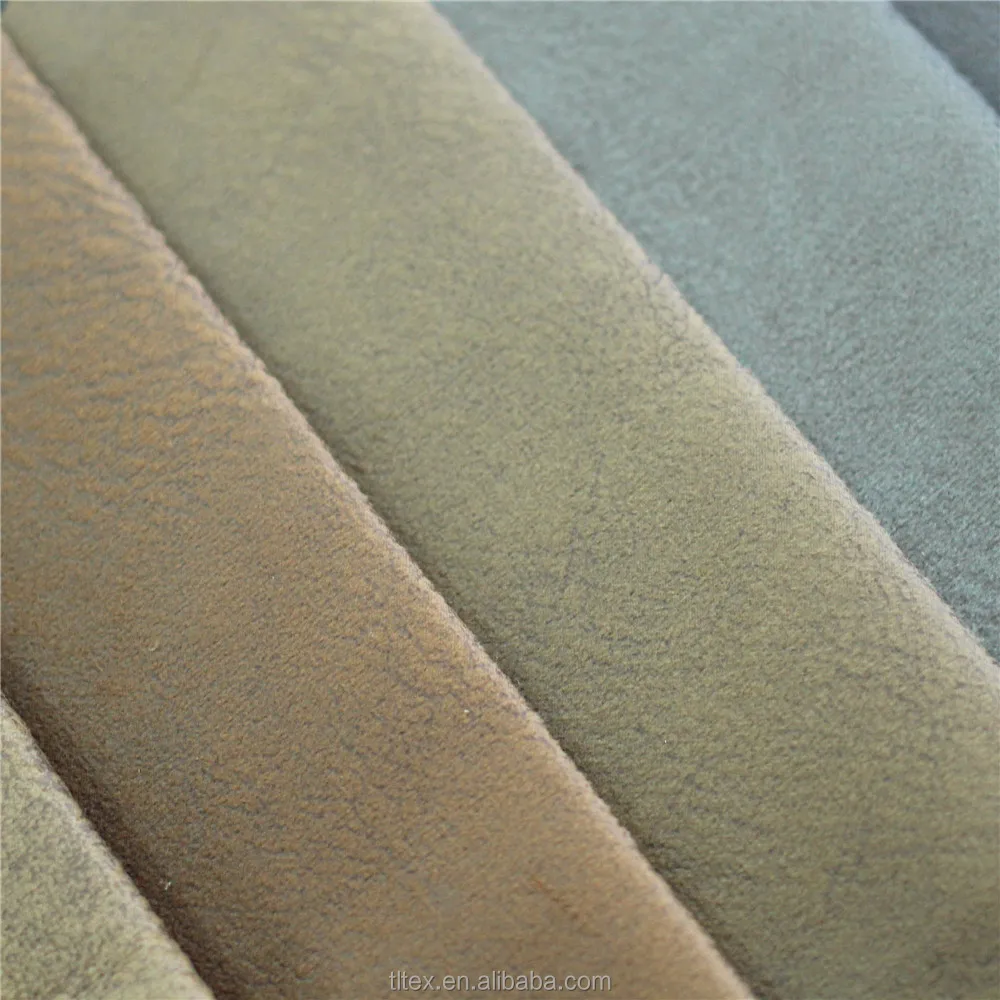 China direct textiles 100% polyester suede fabric,adhesive backed fabric velvet,synthetic leather suede bonded faux fur