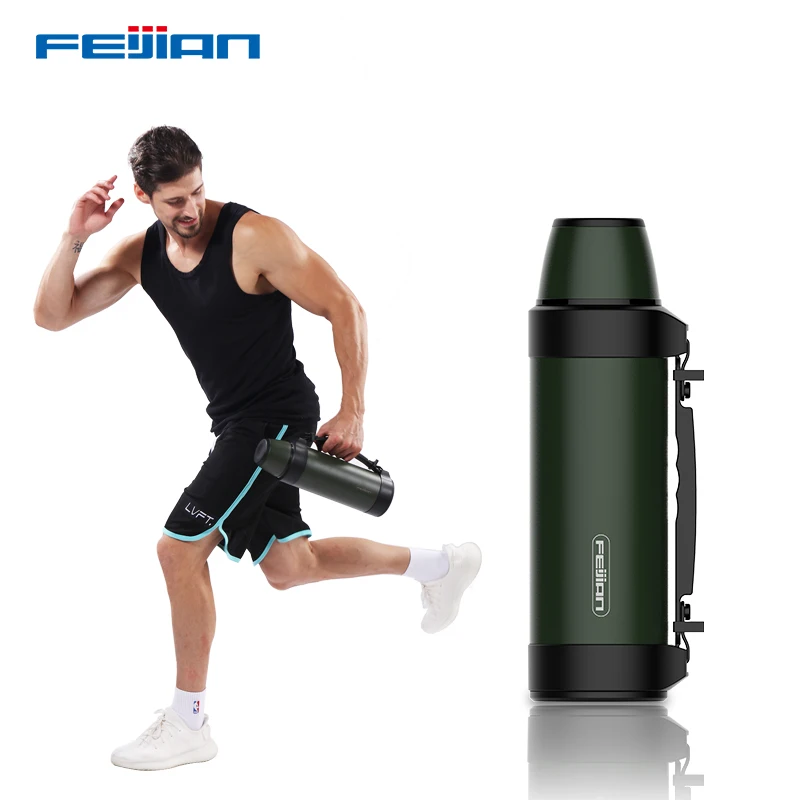 FEIJIAN insulated Flask 1200ml Stainless Steel Extra Long Insulation Time Surface Coating Thermos Portable for Travel
