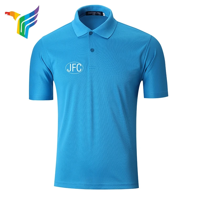 Гуанчжоу завод ткань синяя футболка Quick Dry форменная рубашка с Поло