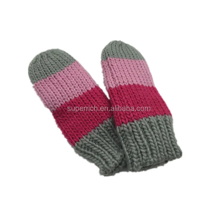 
Men/women Winter high grade cheap kids mittens knitted gloves pattern 