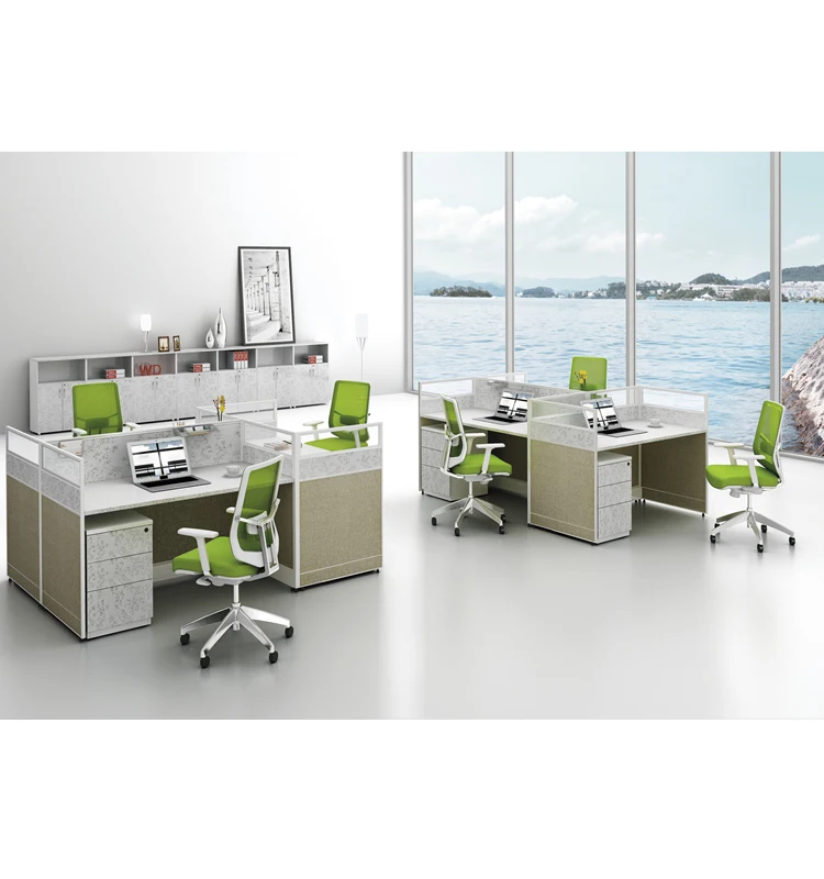 shenzhen custom 4 seat office workstation cubicle