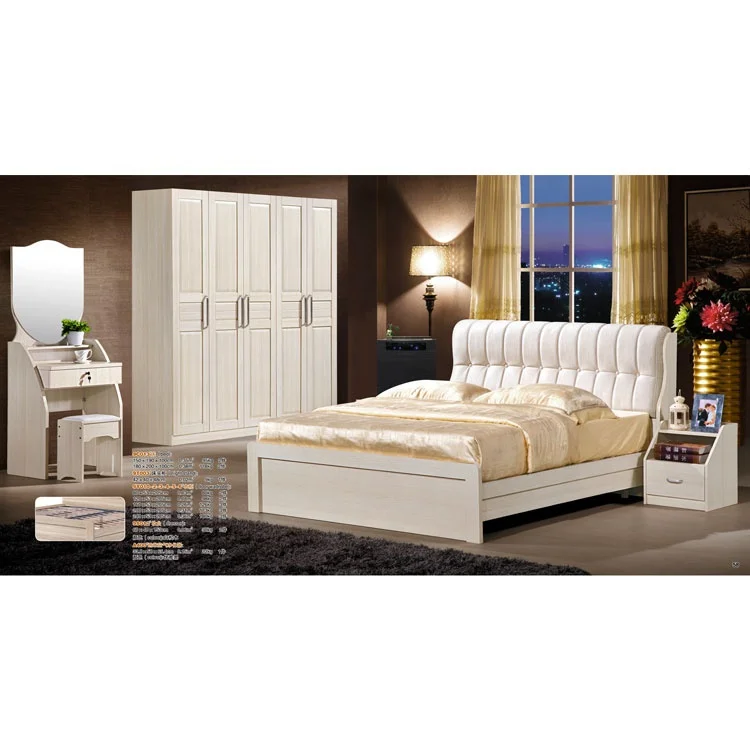 Bedroom Furniture Upholstered Bed Hotel Solid Wood Bed Modern Double Bed