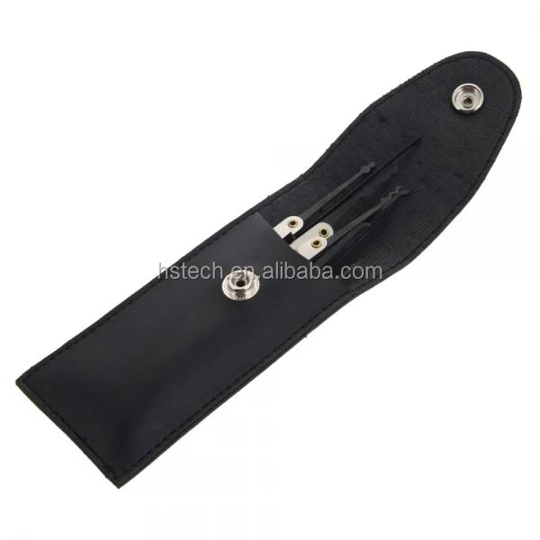 12pcs Unlocking black lock pick set 10pcs Key Extractor Set 1pc Transparent Practice Padlock