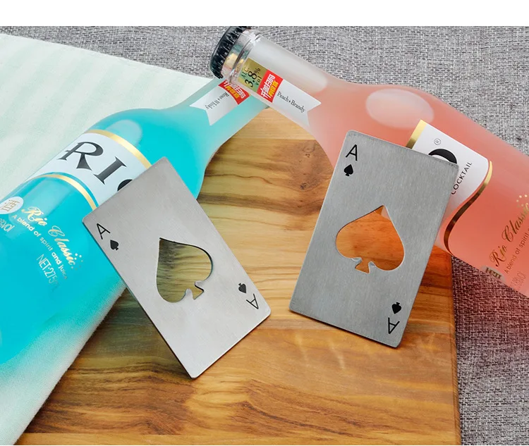 poker card beer bottle opener metal credit card bottle opener