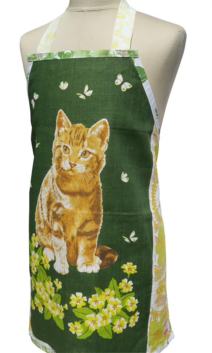 Funny cats printing professional kitchen cooking baking gardening barista housewife customized logo Cotton kids and adult Aprons