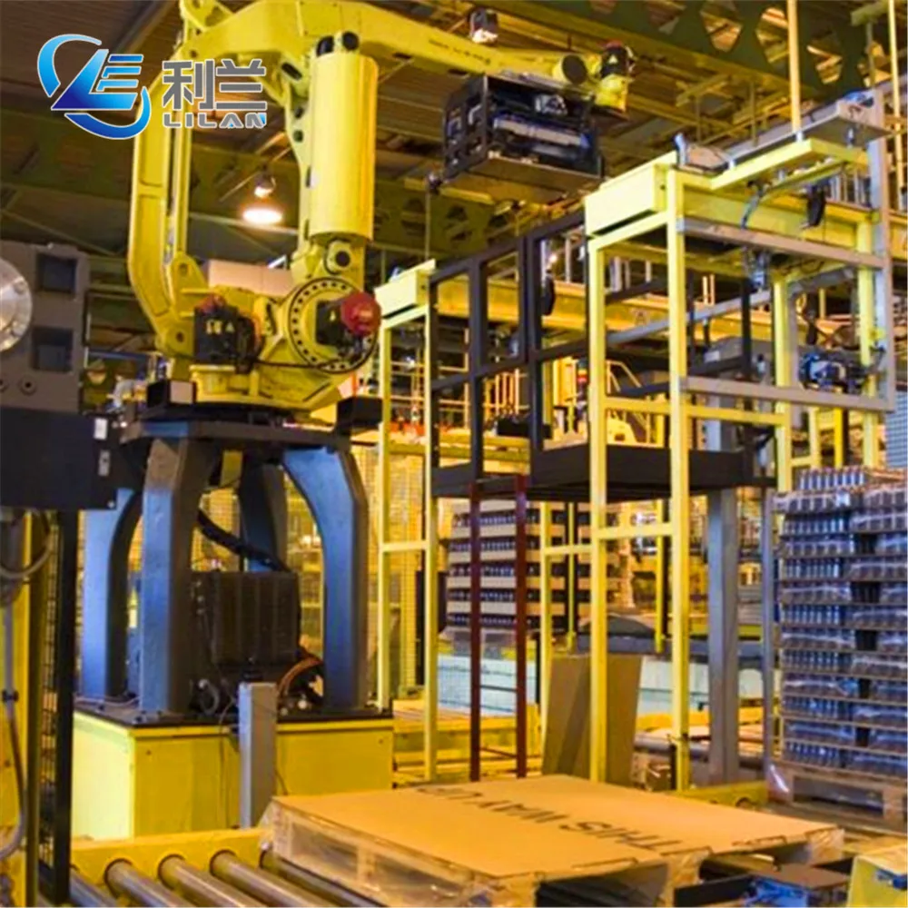 High productivity output industrial palletizer robot for rice bag for fertilizer stacking