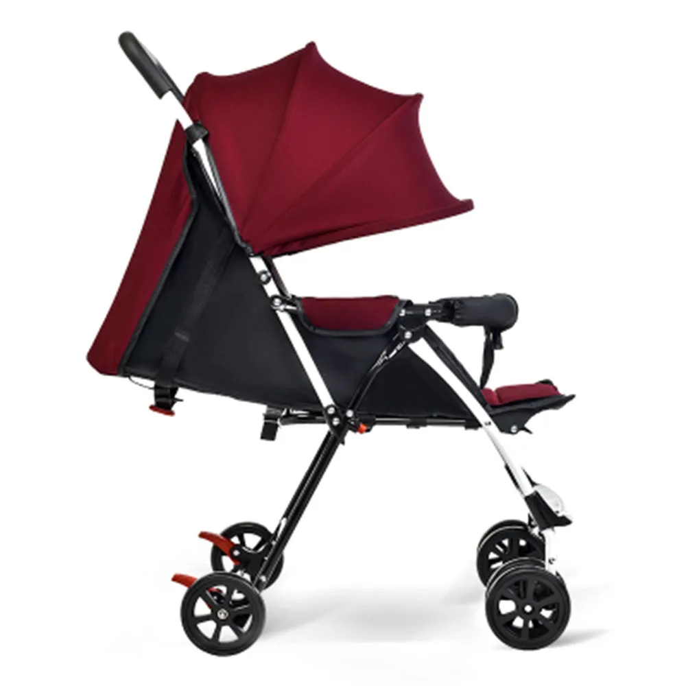 Wholesale Baby Doll Stroller Stainless Steel Frame Lycra Canopy Cheap Folding Baby Pram High Quality Baby Stroller