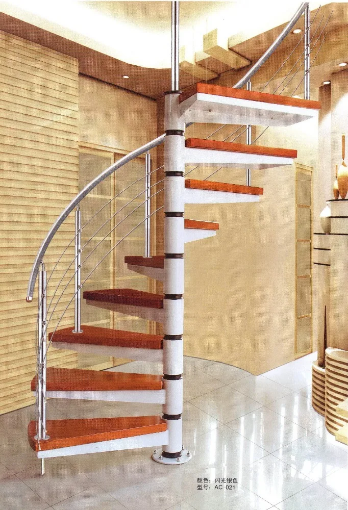 
Good Quality stainless Steel and wooden staircase 