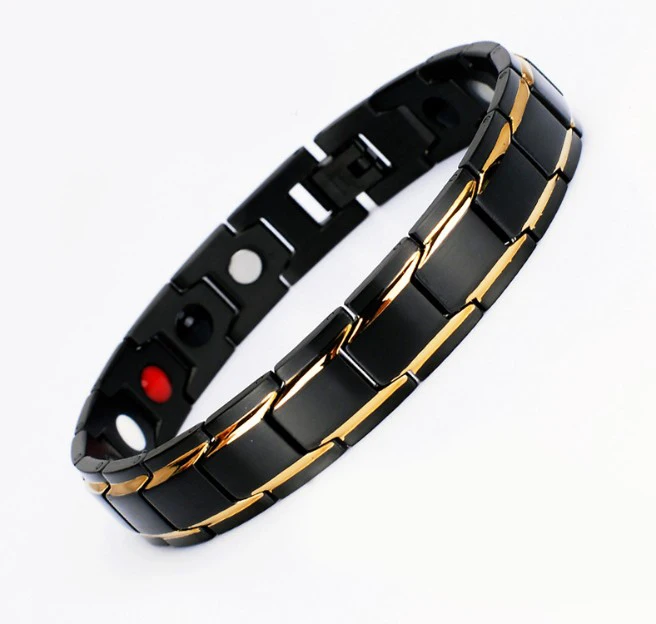 3000 Gauss Magnetic Men Stainless Steel Bio Magnetic Therapy Negative Ion Health Bracelet