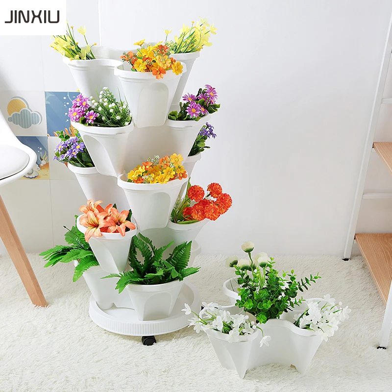 
strawberry outdoor planters plastic vertical garden pots 