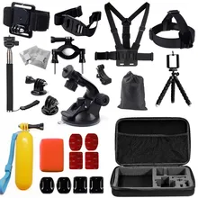 Gopro accessories set kit mount for go pro hero 4 3 2 1SJ4000 SJ5000 camera case xiaoyi Black Edition GS26 Free shipping