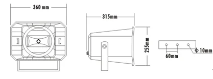 
ITC Two Way IP PA Waterproof Loudspeaker Horn Speaker 