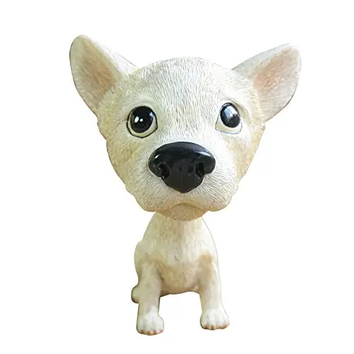 Lovely Handmade Resin Dog Bobble Head Car Decoration Nodding Resin Puppy Dog