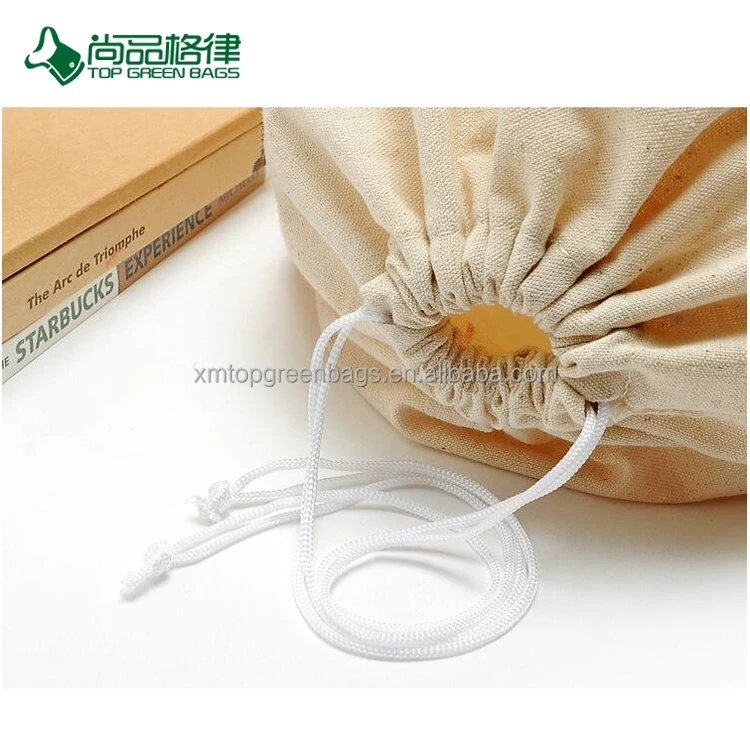 Customized Eco Friendly Cotton Canvas Dust Collecting Drawstring Bag