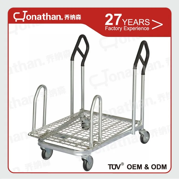 SXE-8 4 wheels supermarket Steel transport cargo hand push cart