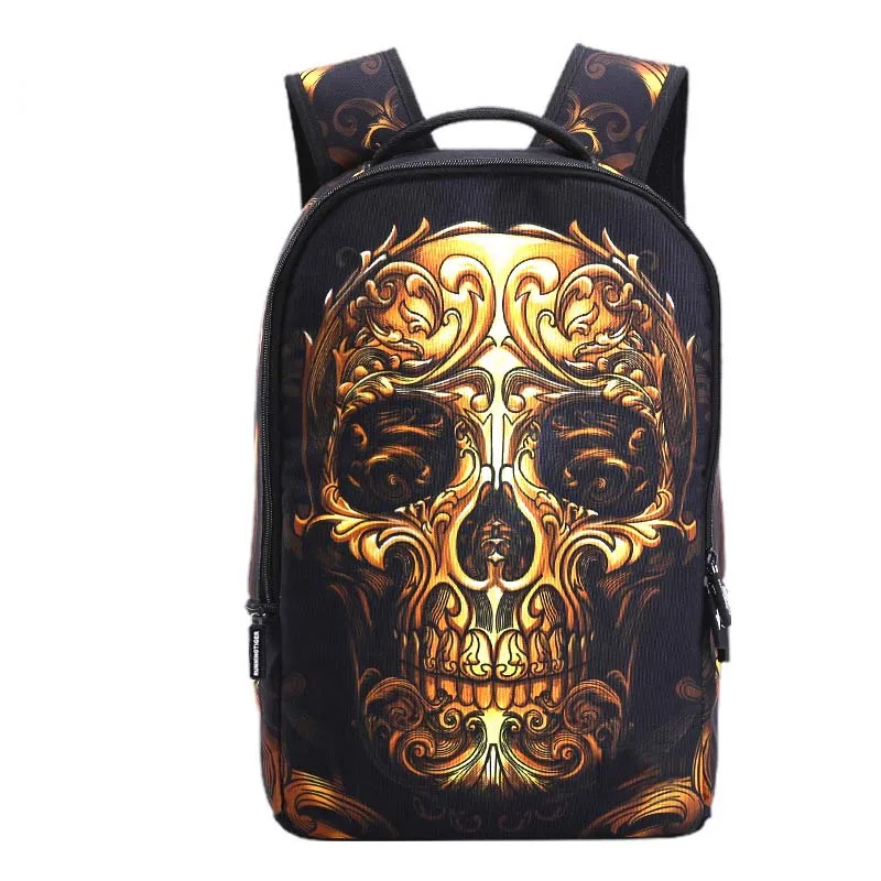 Amazon Fashion Student Individual 3D Skull Animal Backpack Pattern 3D Backpack
