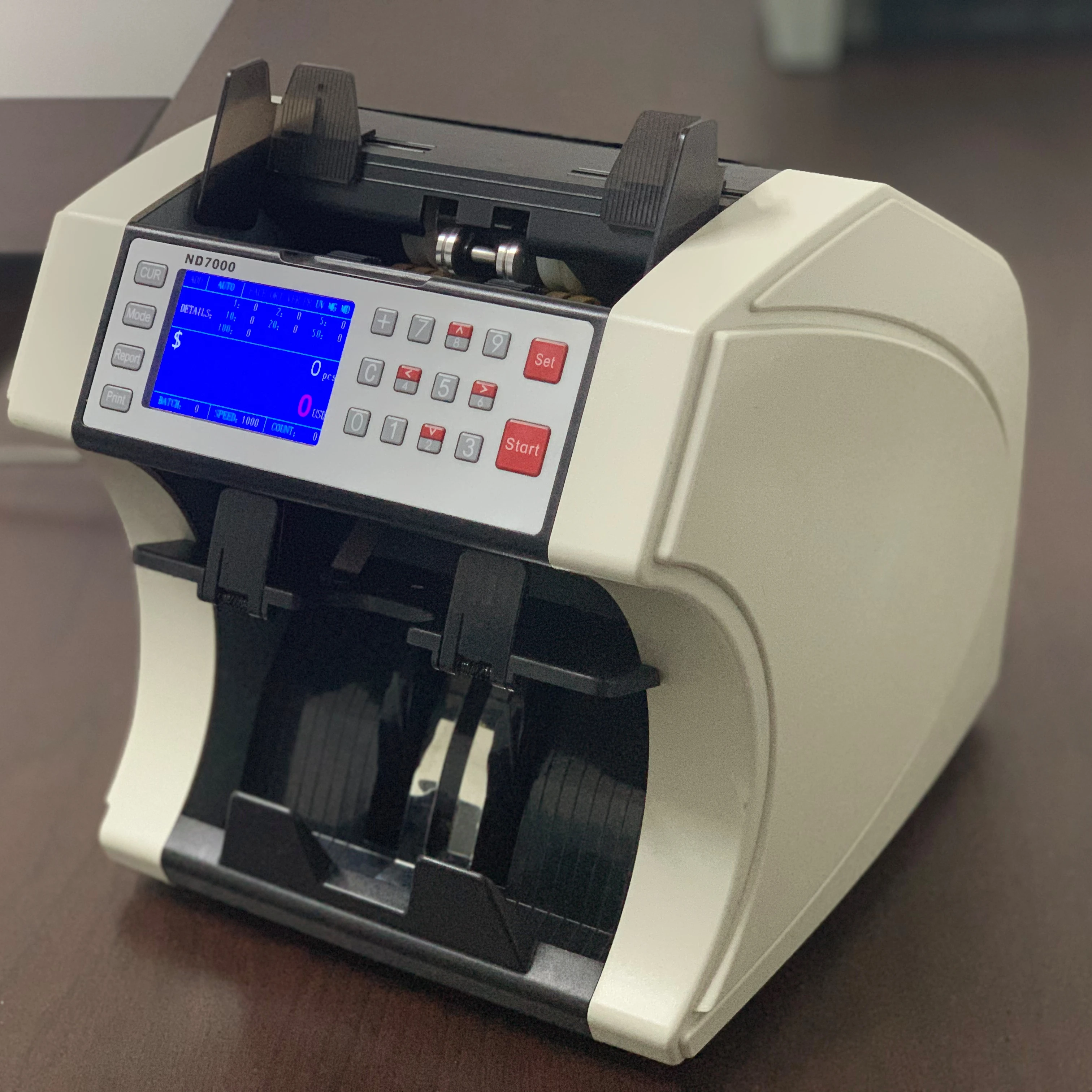 NEW ND7K Intelligent money counter machine/banknote counter/two pockets currency discriminator