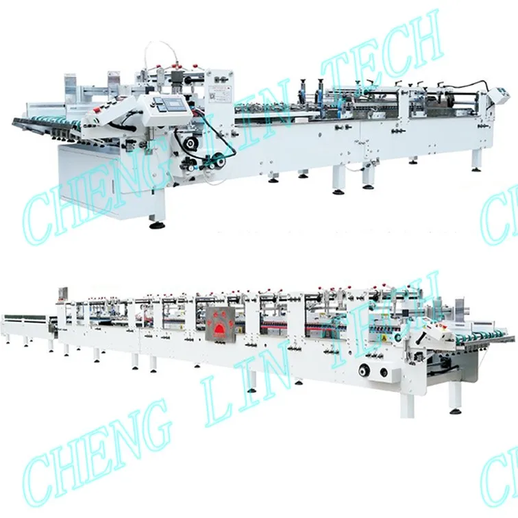 
High SpeedFolding and Gluing Machine Making Plastic Clear Packaging box 