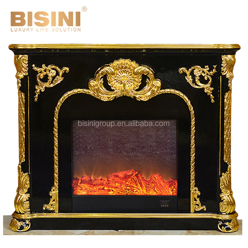 
Новое поступление роскошный стиль барокко Античная портал для камина черного и золотистого BF12 09195a  (60803687335)