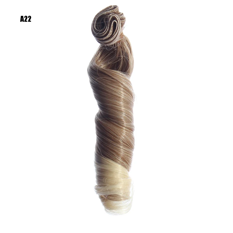 15cm High Temperature Wire Brown Khaki Black White Red Pink Curly Hair Piece for 1/3 1/4 1/6 BJD Dolls DIY Doll Wigs