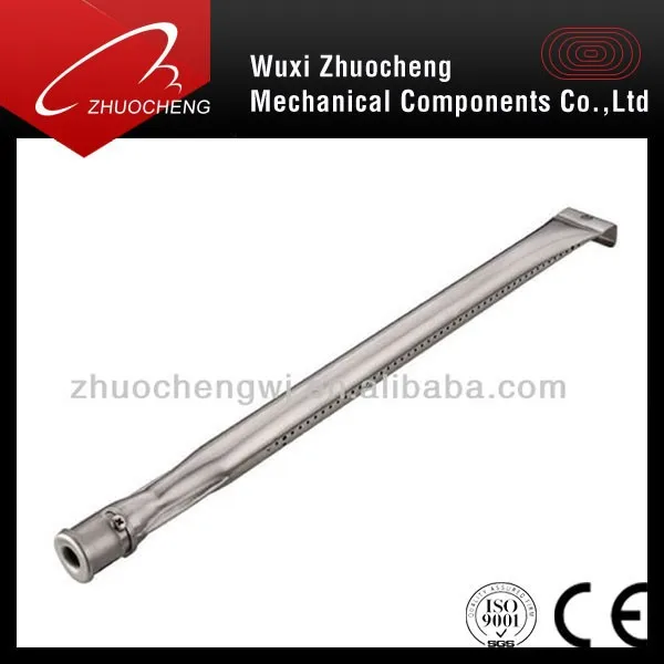 Straight tubular grill burner, virous options