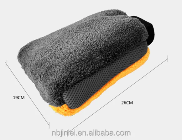 
HOT Sale car wash mitt Microfiber coral fleece waterproof JL-M007 