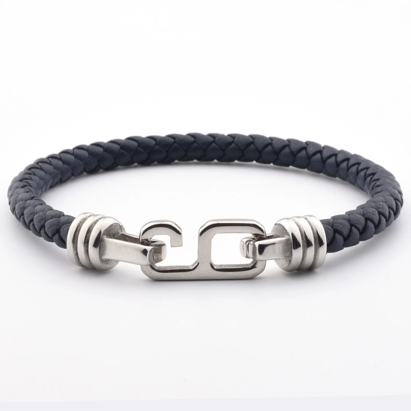 Factory Custom New Coming Jewelry Products Cool Brown Leather Hook Clasp Bracelets For Men