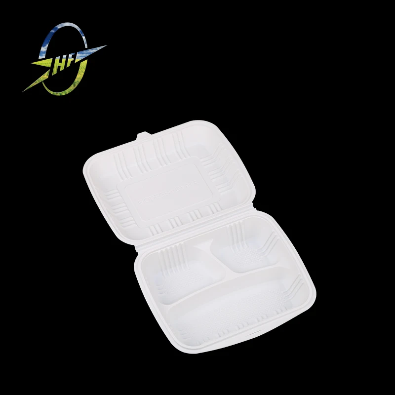 
Disposable 3 compartment bento box 
