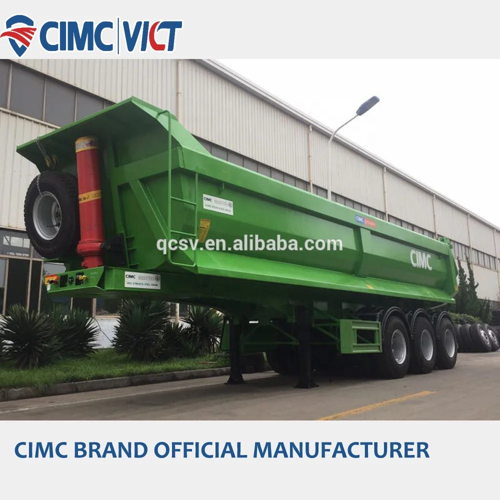 bauxite ore loading Heavy duty 3 axles 35cbm tipper dump trailer