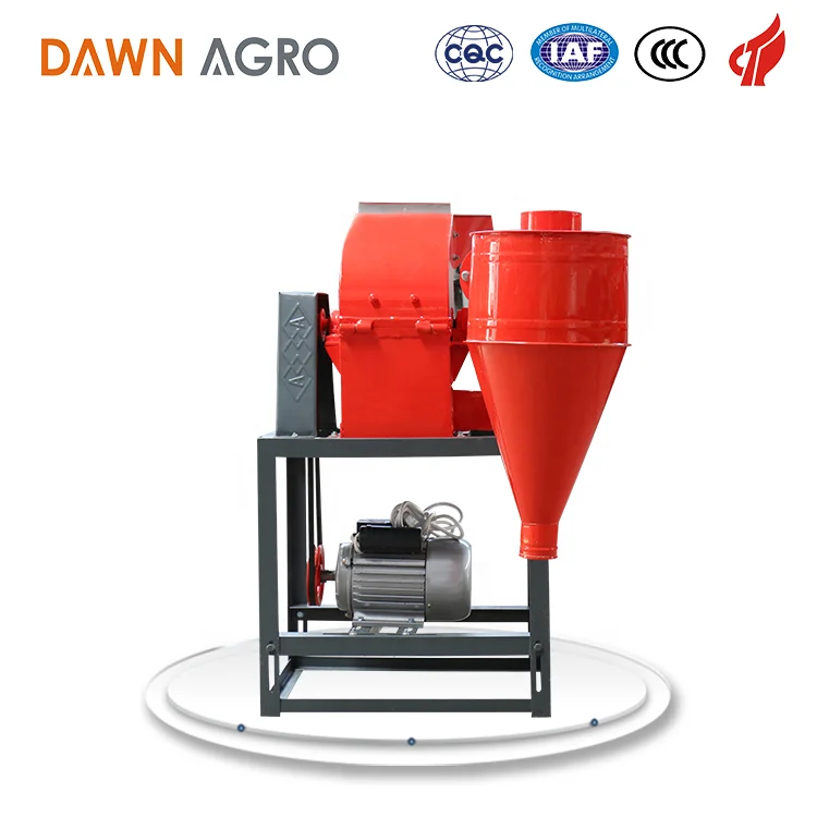 DAWN AGRO Rice Husk Hammer Flour Mill Maize Pulverizer Machine Corn Straw Crusher Plant with Low Price