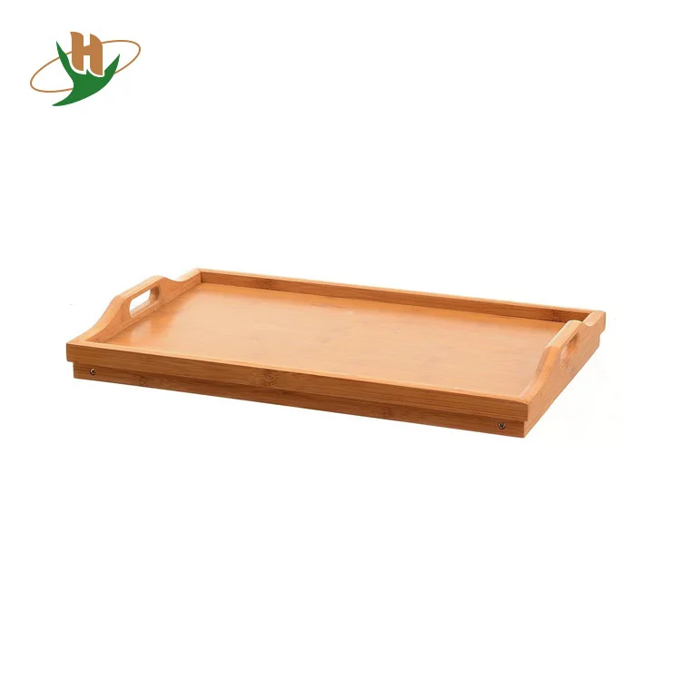 
Wholesale Customized Foldable Breakfast Food Bamboo Bed Serving Tray With Folding Legs 