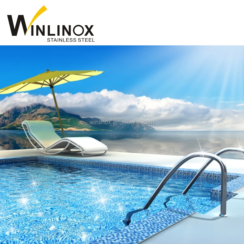 316 inox steel swimming pool handrail, pool diving platform