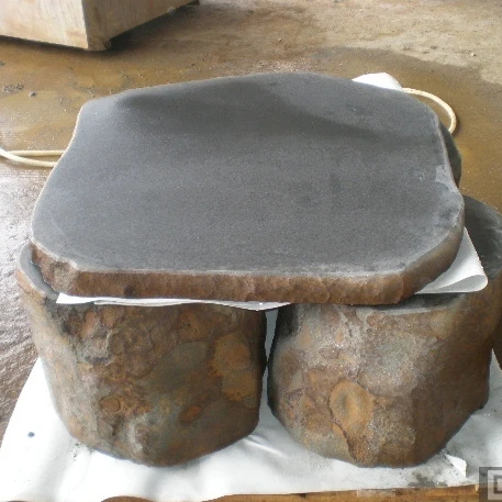 
Basalt garden stone tables and chairs 