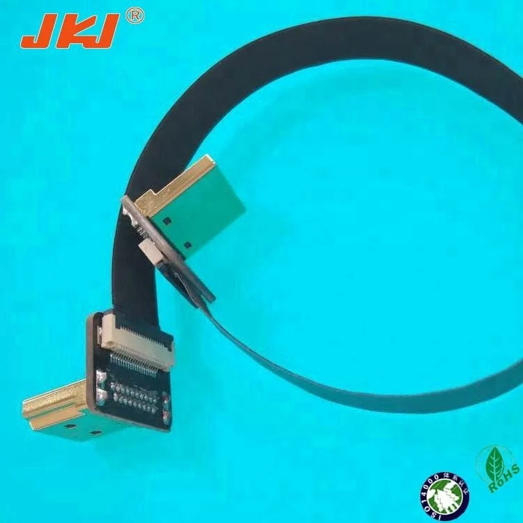 
3D printer FPV Dual Up Angled 90 Degree Type A Male to Male HDTV FPC Flat Cable 