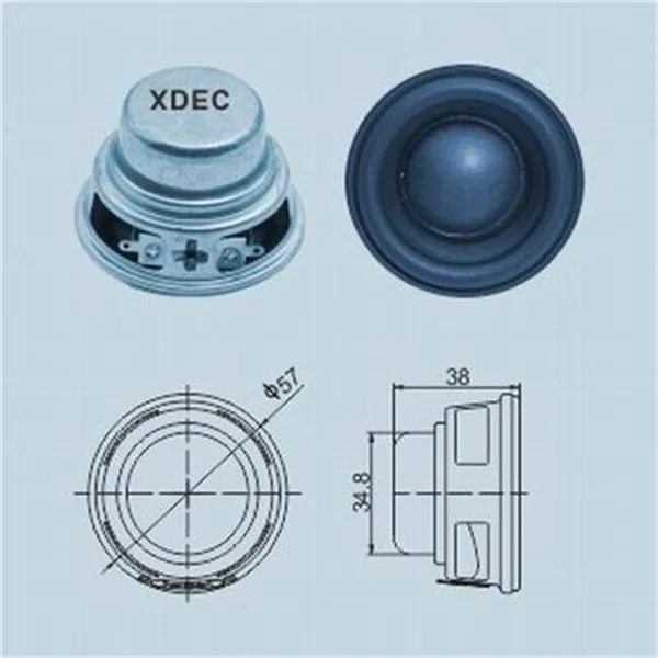 2023 Trending Products Customized 4ohm Speaker Components Tooth Speakers 57mm Wireless Blue Mini Plastic Combination 10W Passive