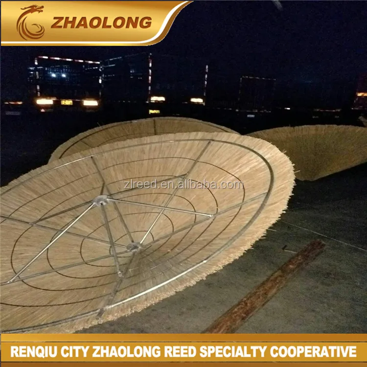 China beach umbrella custom natural reed umbrella