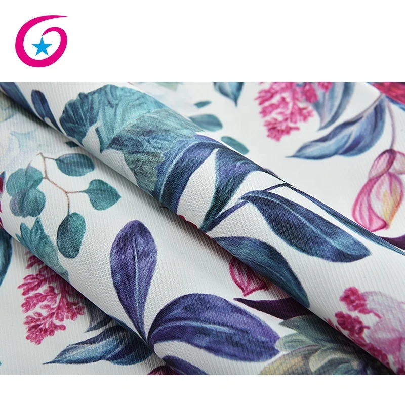 
Flower pattern digital printed canvas twill fabric 